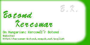 botond kercsmar business card